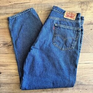 Levis 550 Jeans Mens 36x32 Medium Wash Tapered Leg Red Tab Y2K Denim Relaxed Fit